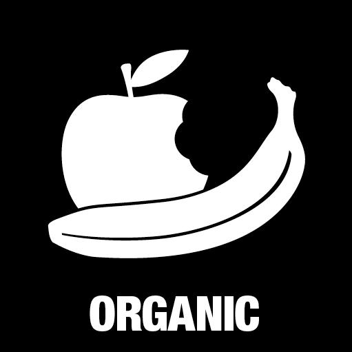 Piktogramm Organic 15x15 cm Konturschnitt Weiß