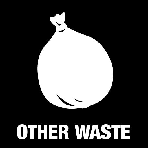 Piktogramm Other waste 15x15 cm Konturschnitt Weiß