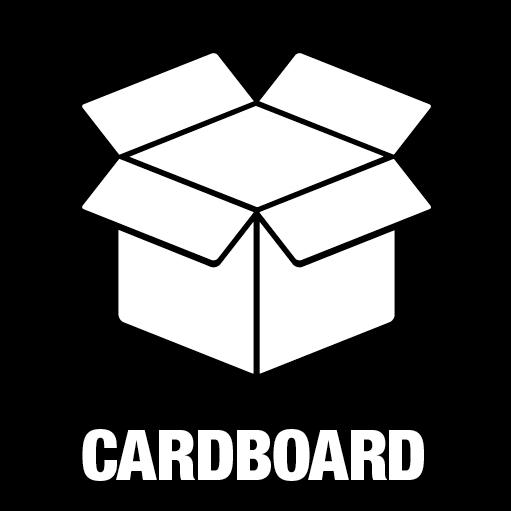 Piktogramm Cardboard 15x15 cm Konturschnitt Weiß