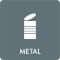 Piktogramm Metal 12x12 cm Aufkleber Grau