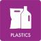 Piktogramm Plastics 12x12 cm Aufkleber Lila