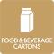 Piktogramm Food & beverage cartons 12x12 cm Aufkleber Braun