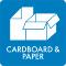 Piktogramm Cardboard & Paper 12x12 cm Aufkleber Blau
