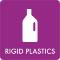 Piktogramm Rigid plastics 12x12 cm Aufkleber Lila