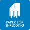 Piktogramm Paper for shredding 12x12 cm Aufkleber Blau