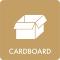 Piktogramm Cardboard 12x12 cm Aufkleber Braun