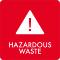 Piktogramm Hazardous waste 12x12 cm Aufkleber Rot