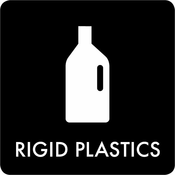 Piktogramm Rigid plastics 12x12 cm Aufkleber Schwarz