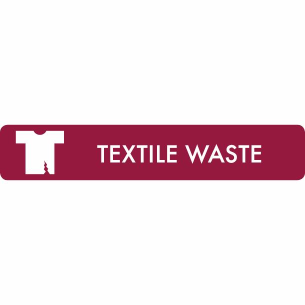 Piktogramm Textile waste 16x3 cm Aufkleber Bordeaux