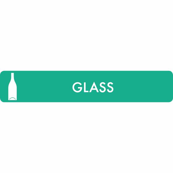 Piktogramm Glass 16x3 cm Aufkleber Hellgrün