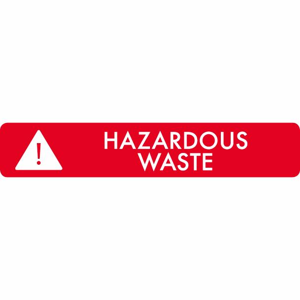 Piktogramm Hazardous waste 16x3 cm Aufkleber Rot