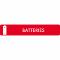 Piktogramm Batteries 16x3 cm Aufkleber Rot