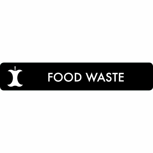 Piktogramm Food waste 16x3 cm Aufkleber Schwarz