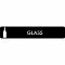 Piktogramm Glass 16x3 cm Aufkleber Schwarz