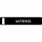 Piktogramm Batteries 16x3 cm Aufkleber Schwarz