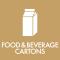 Piktogramm Food & beverage cartons 12x12 cm Magnetisch Braun