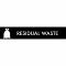 Piktogramm Residual waste 16x3 cm Magnetisch Schwarz