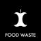 Piktogramm Food waste 12x12 cm Magnetisch Schwarz