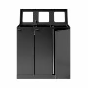 Bica Modell 868 Abfalltrennung 3x65 Liter Öffnungen offen Anthrazit