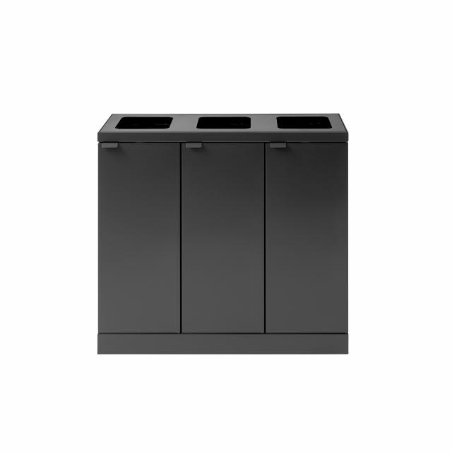 Bica Modell 870 Abfalltrennung 3x45 Liter Drei Öffnungen Anthrazit