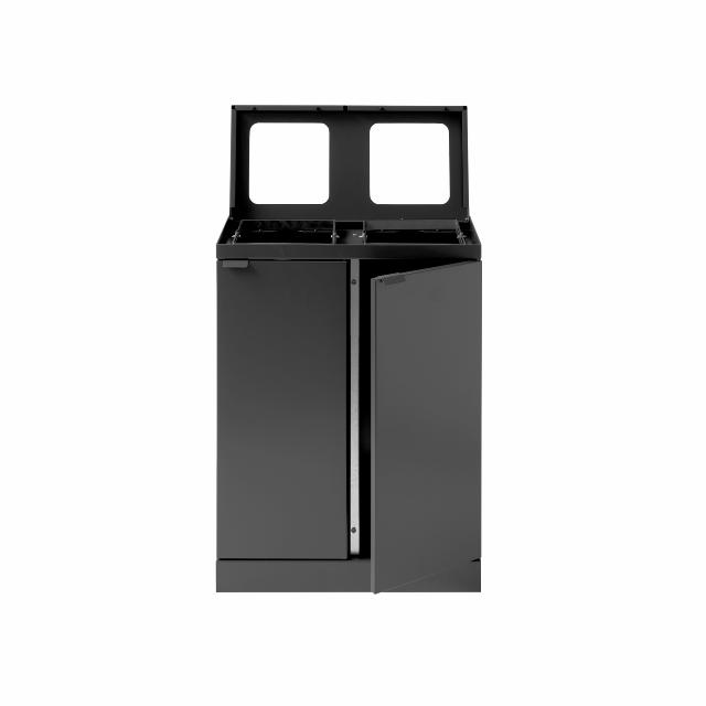 Bica Modell 871 Abfalltrennung 2x45 Liter Zwei Öffnungen Anthrazit