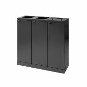 Bica Modell 873 Abfalltrennung 3x65 Liter Deckel/Öffnungen offen Anthrazit
