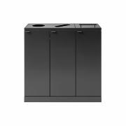 Bica Modell 875 Abfalltrennung 3x65 Liter Deckel/Geformte Öffnungen Anthrazit