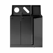 Bica Modell 875 Abfalltrennung 3x65 Liter Deckel/Geformte Öffnungen Anthrazit