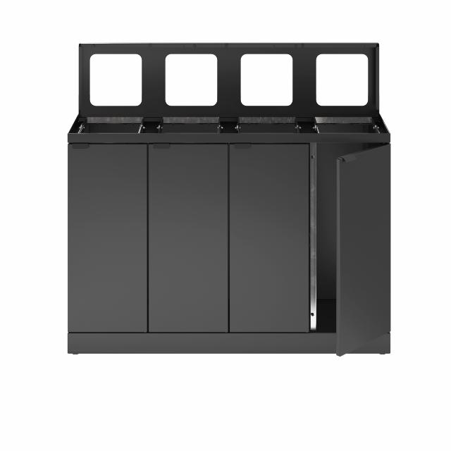 Bica Modell 878 Abfalltrennung 4x45 Liter Vier Öffnungen Anthrazit