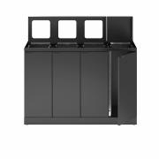 Bica Modell 883 Abfalltrennung 4x45 Liter Deckel/Drei Öffnungen Anthrazit