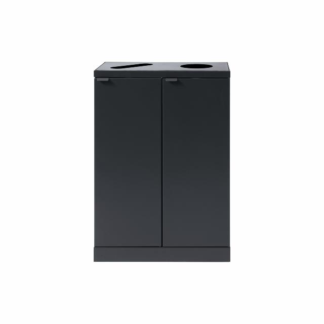Bica Modell 889 Abfalltrennung 2x65 Liter Papier/rund Öffnung Anthrazit