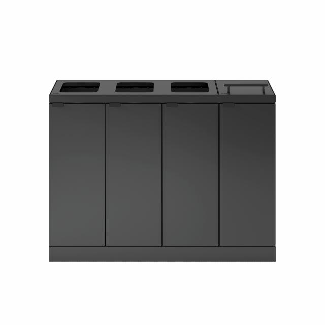 Bica Modell 892 Abfalltrennung 4x60 Liter Deckel/Öffnungen offen Anthrazit