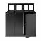 Bica Modell 950 Abfalltrennung 2x65 + 2x45 Liter Mit Regalen Anthrazit