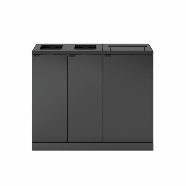 Bica Modell 955 Abfalltrennung 2x65 + 2x45 Liter Mit Regalen und Deckel Anthrazit