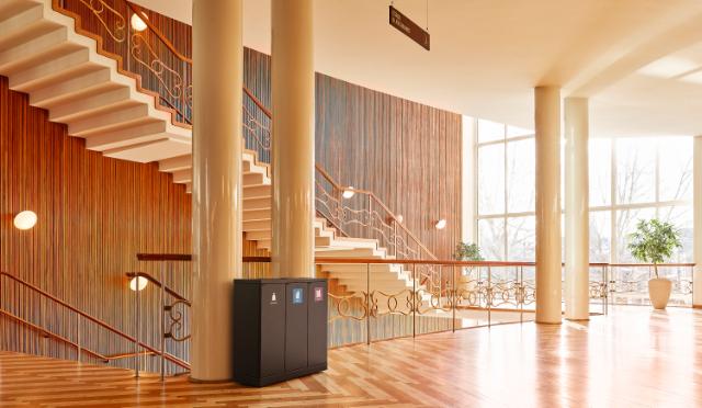 Bica Modell 869 Abfalltrennung 3x65 Liter Geformte Öffnung Anthrazit