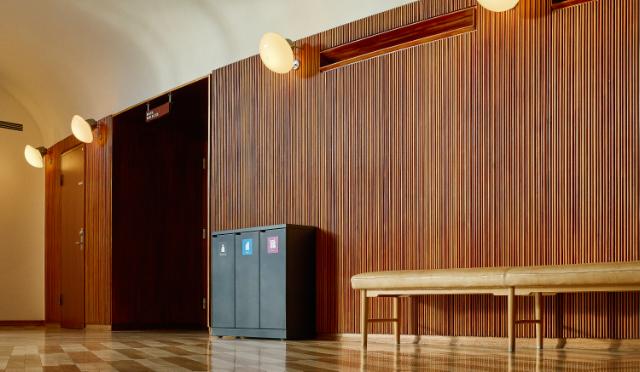 Bica Modell 869 Abfalltrennung 3x65 Liter Geformte Öffnung Anthrazit