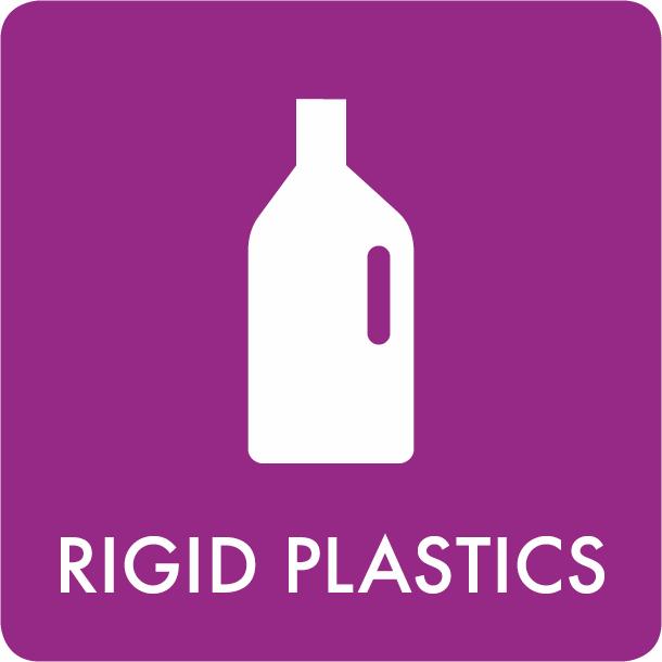 Piktogramm Rigid plastics 12x12 cm Aufkleber Lila