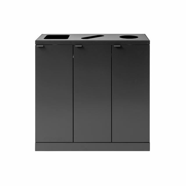 Bica Modell 869 Abfalltrennung 3x65 Liter Geformte Öffnung Anthrazit