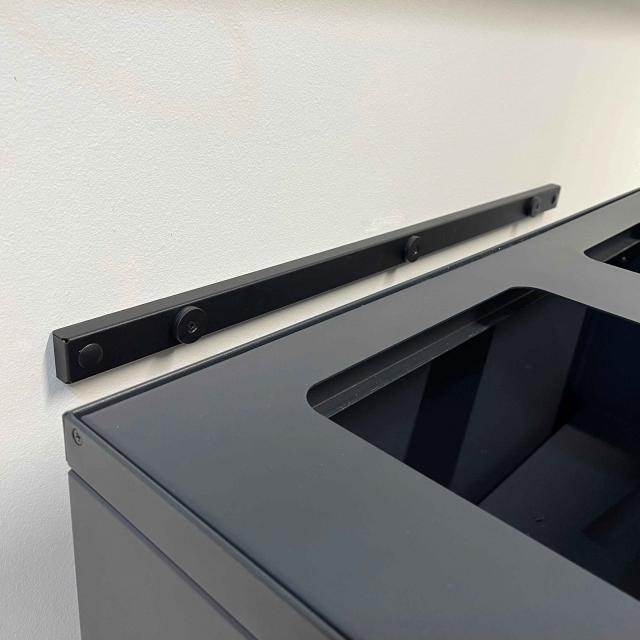 Bica Modell 869 Abfalltrennung 3x65 Liter Geformte Öffnung Anthrazit